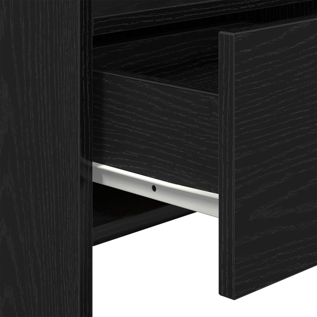 Black Oak Sideboard 105X30X70 Cm Made From Engineered Wood