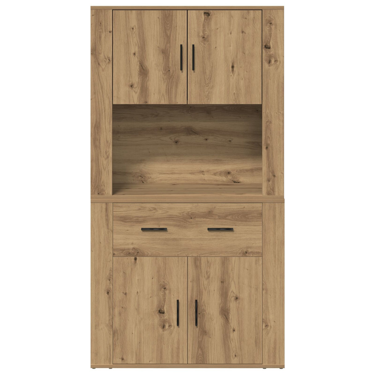 Highboard Artisan Oak 80X33X150 Cm Engineered Wood