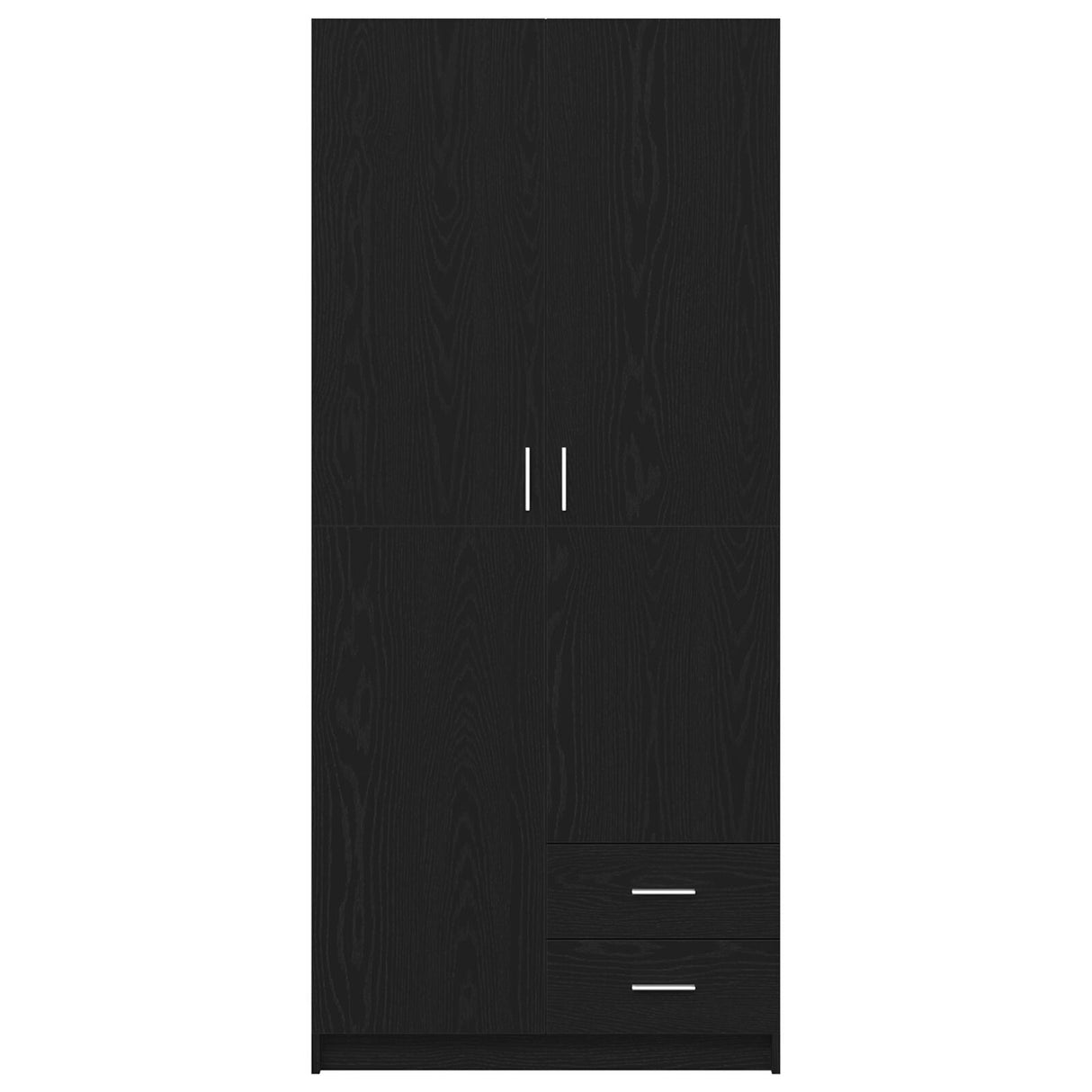 Black Oak Wardrobe 80X52X180 Cm Made Of Engineered Wood