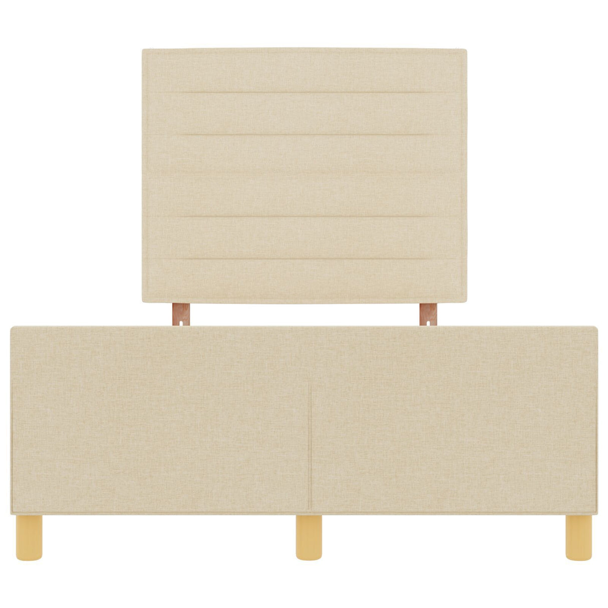 Bed Frame In Cream, 120X200 Cm, Fabric