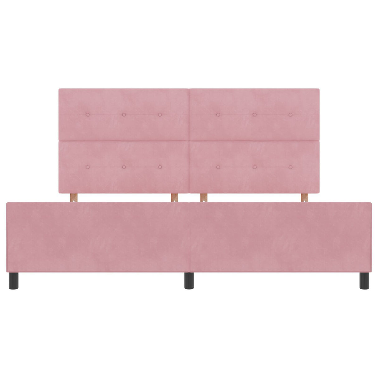 Bed Frame Pink 200X200 Cm Velvet