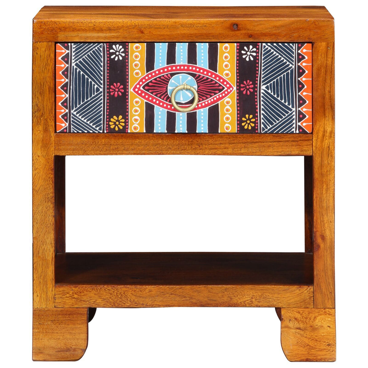 Side Cabinet 40X35X45 Cm Solid Wood Acacia