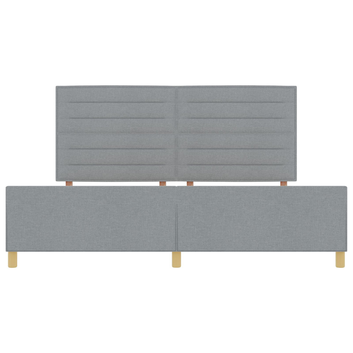 Bed Frame In Light Grey, 200X200 Cm, Fabric