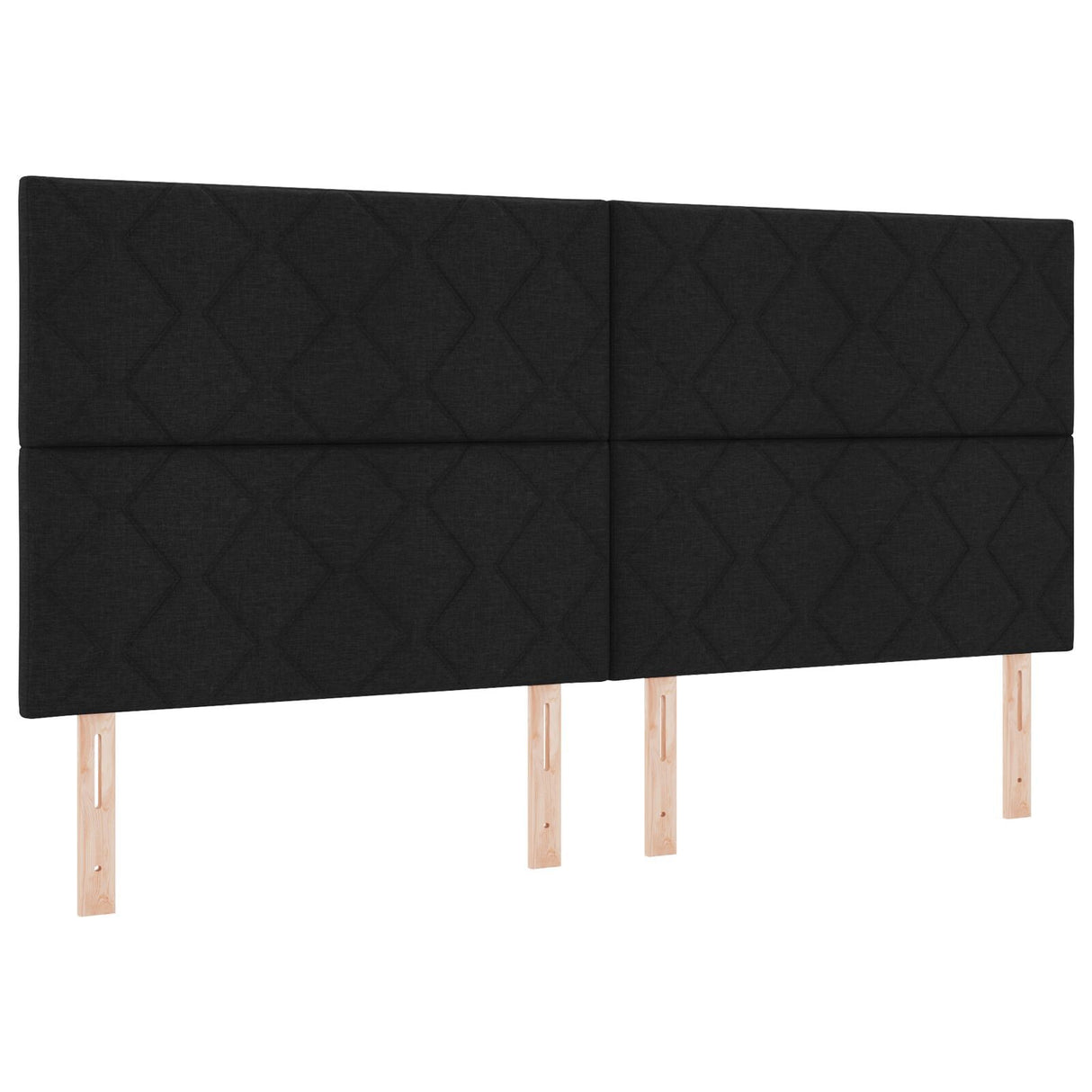 Black Fabric Bed Frame 200X200 Cm