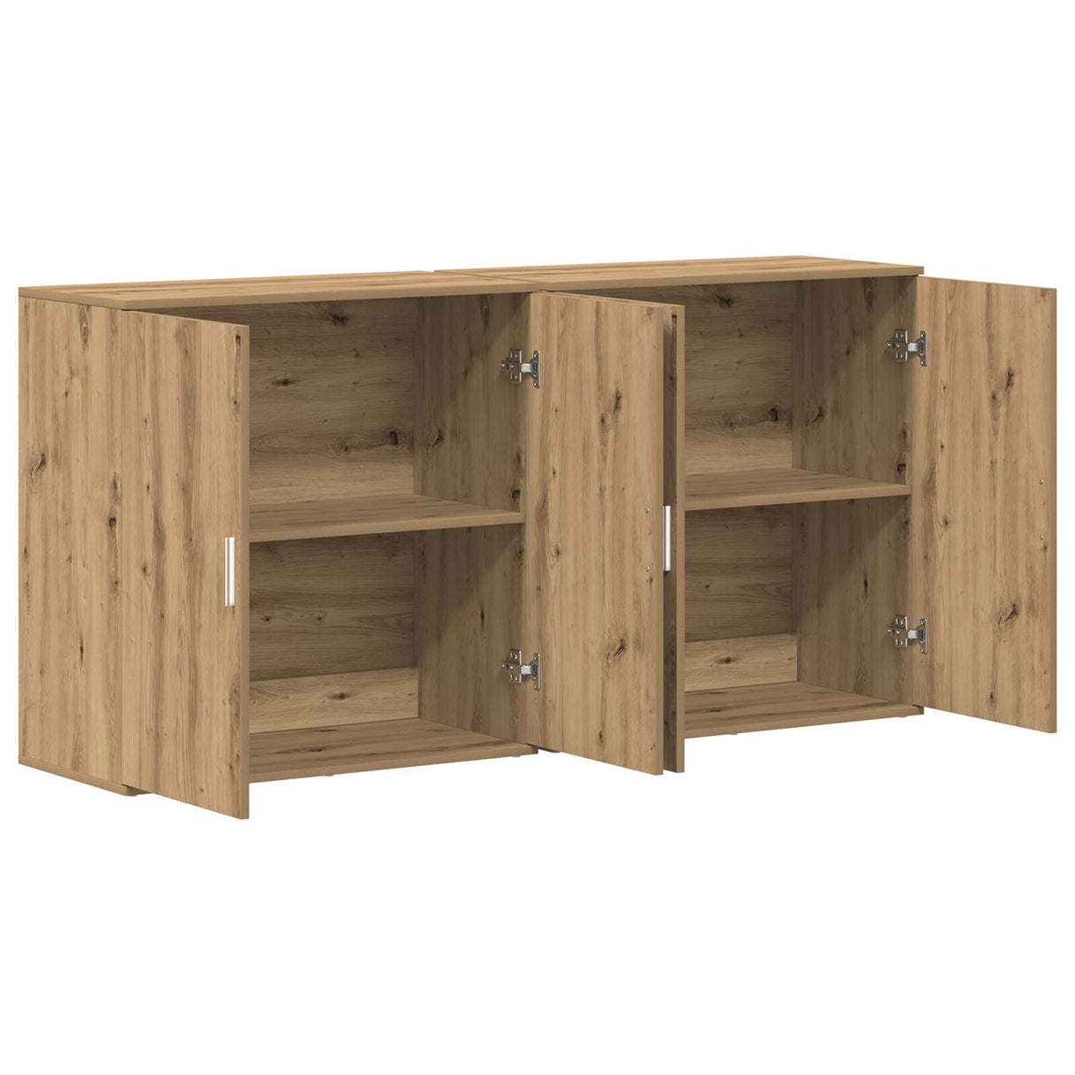 Sideboards 2 Pcs Artisan Oak 79X38X80 Cm Engineered Wood