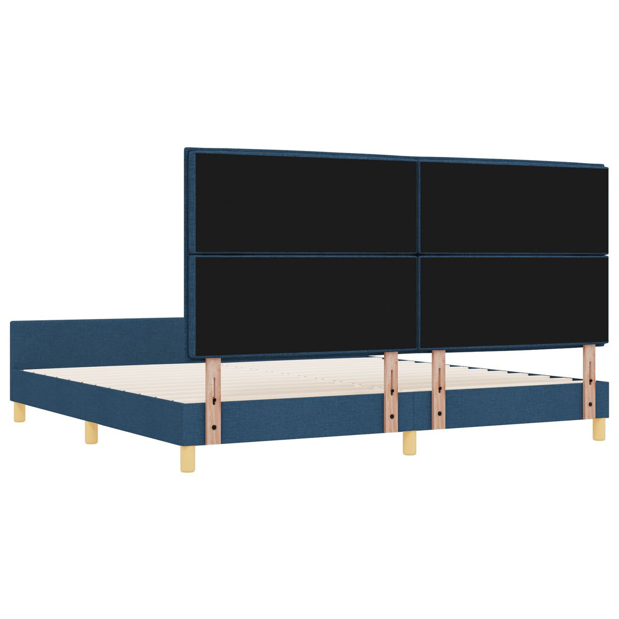 Blue Fabric Bed Frame 200X200 Cm