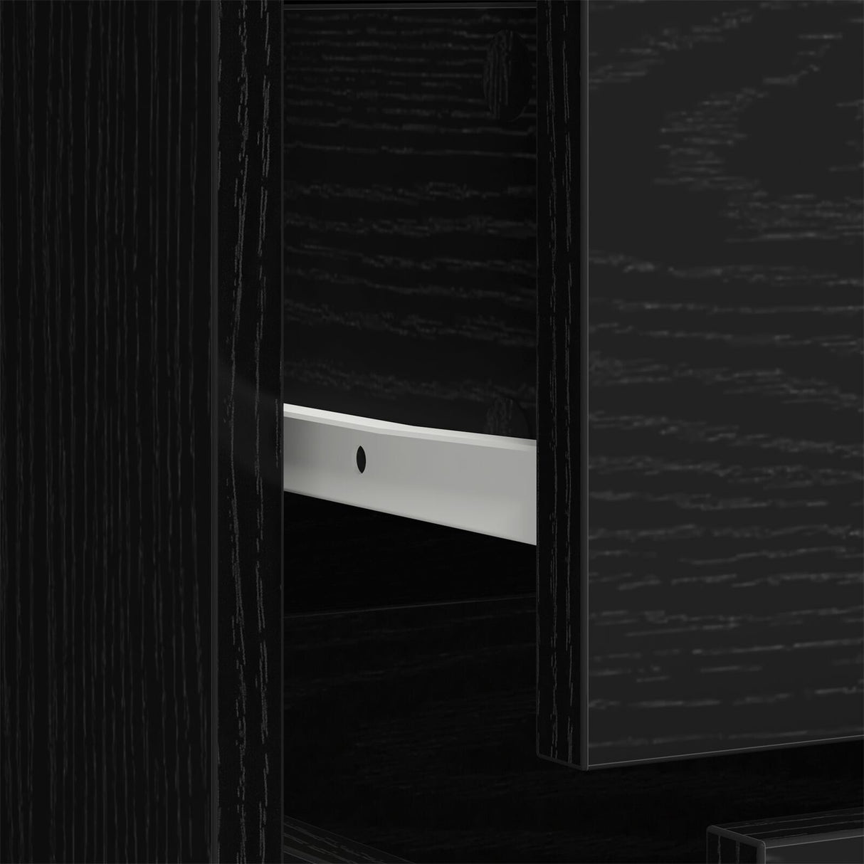 Black Oak Wardrobe 80X52X180 Cm Made Of Engineered Wood