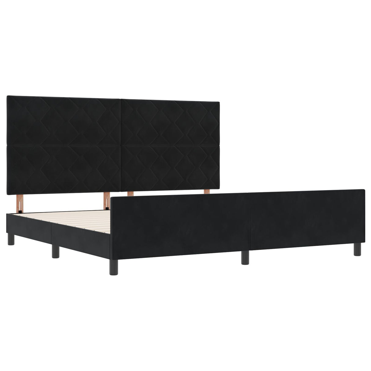 Black Velvet Bed Frame 200X200 Cm