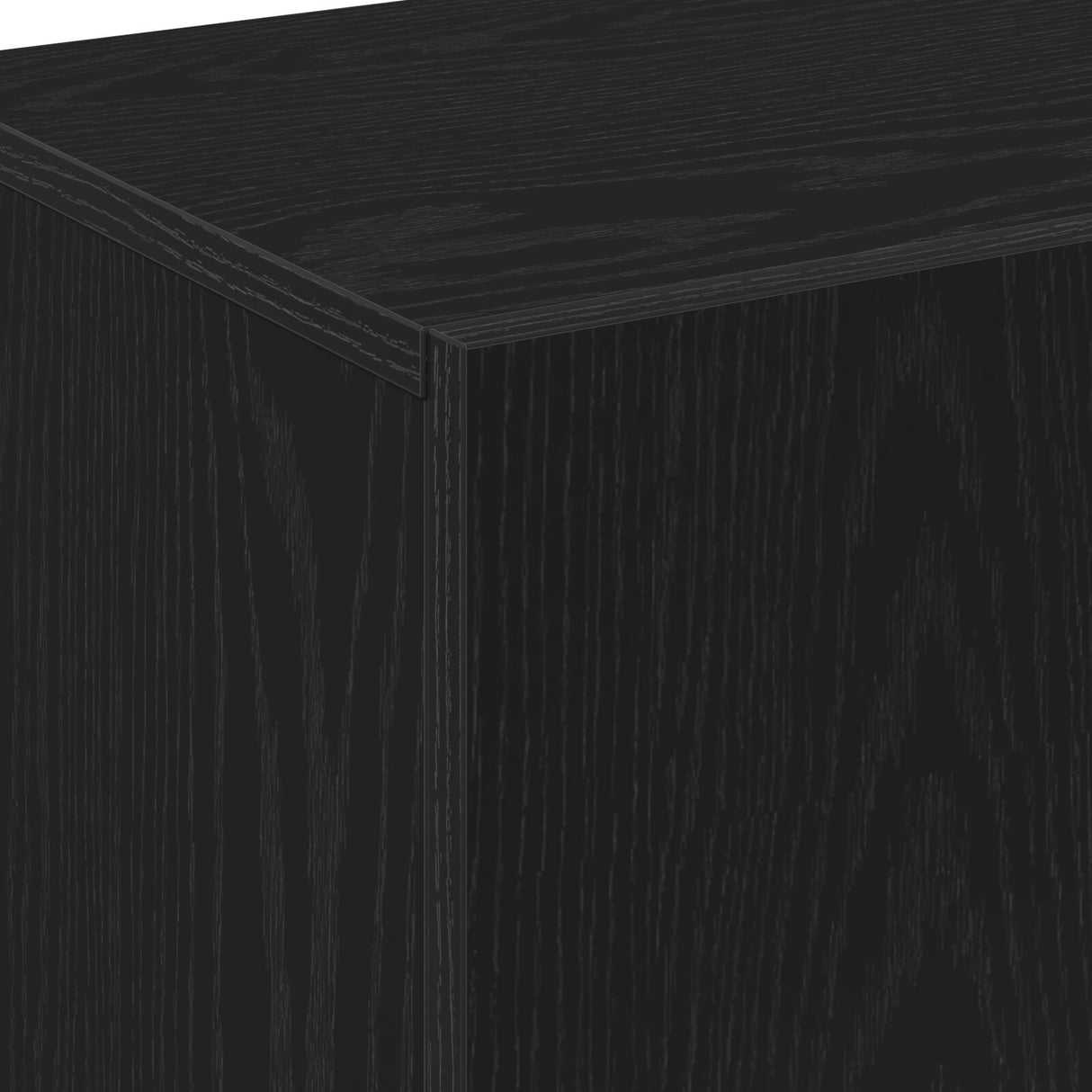 Highboard In Black Oak, 70X31X115 Cm, Made From Engineered Wood