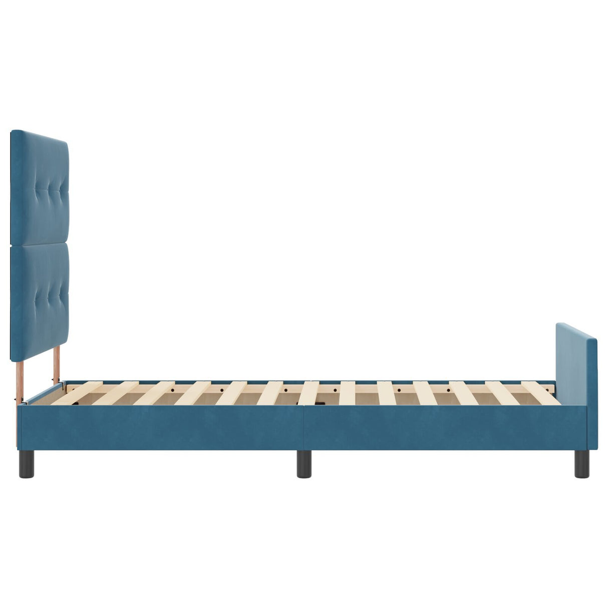 Bed Frame Dark Blue 100X200 Cm Velvet