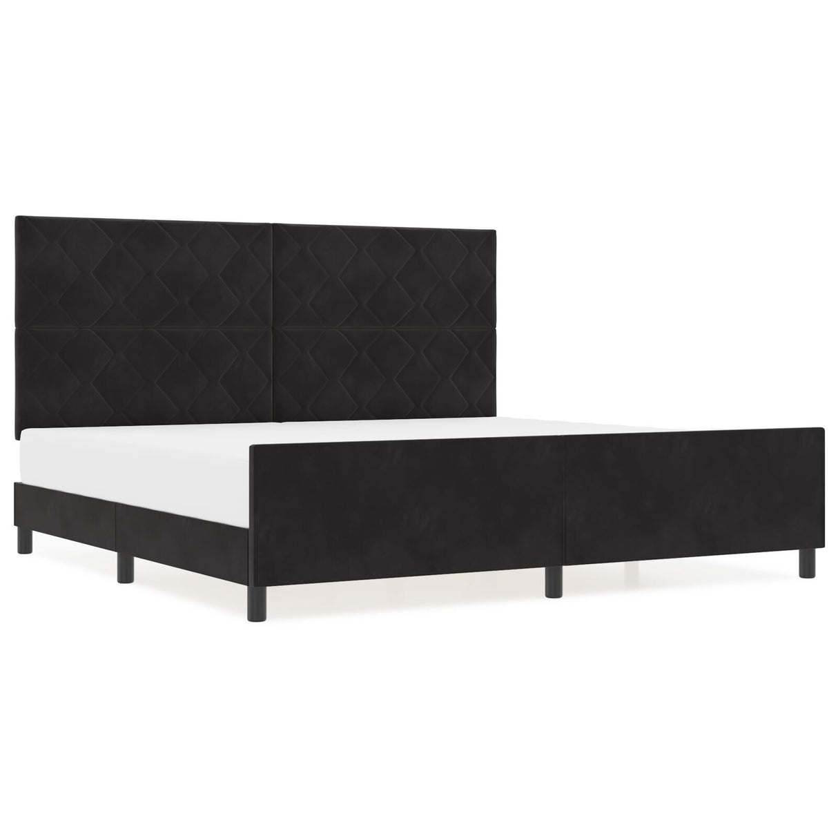 Black Velvet Bed Frame 200X200 Cm