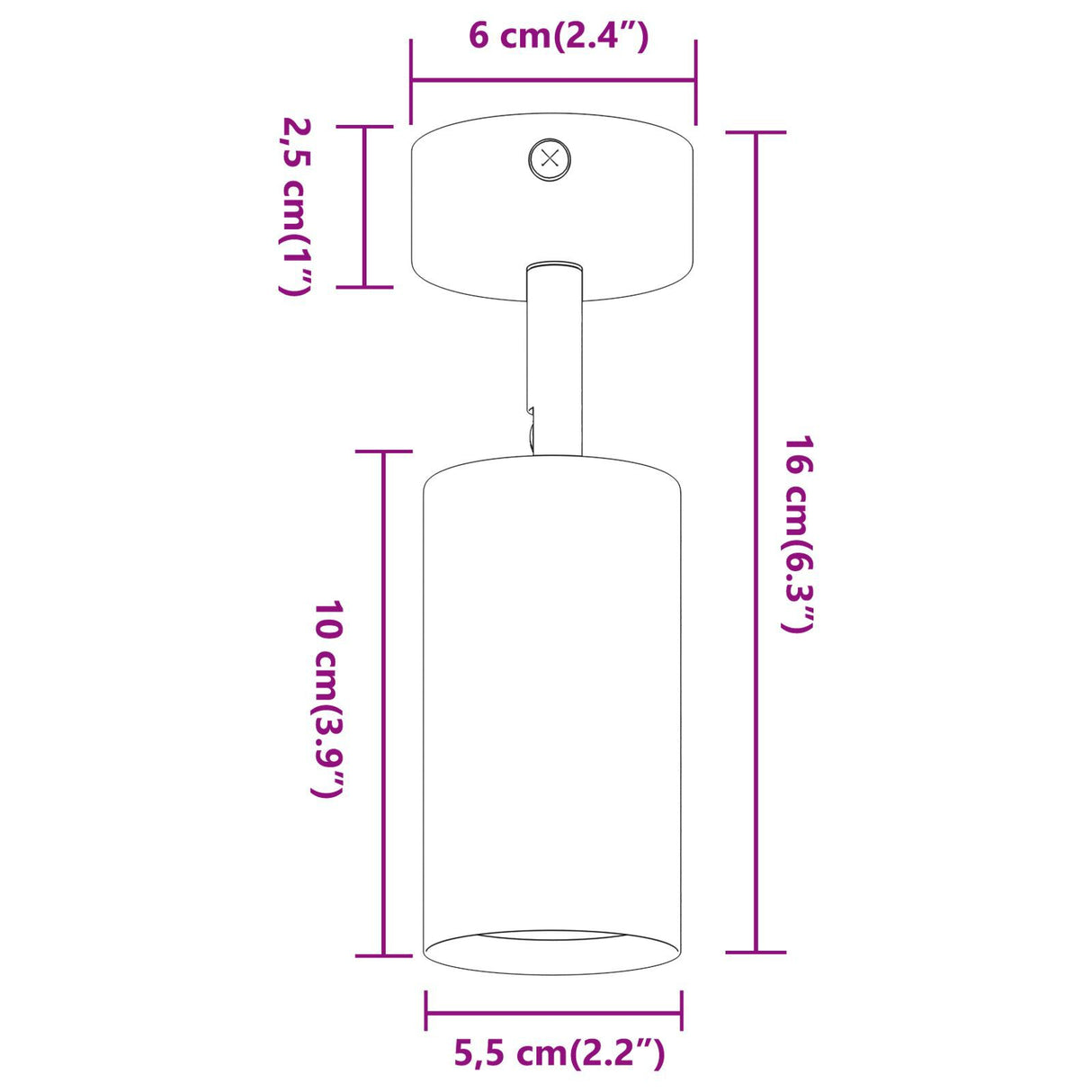 Ceiling Spotlight 1 Way Adjustable Gu10