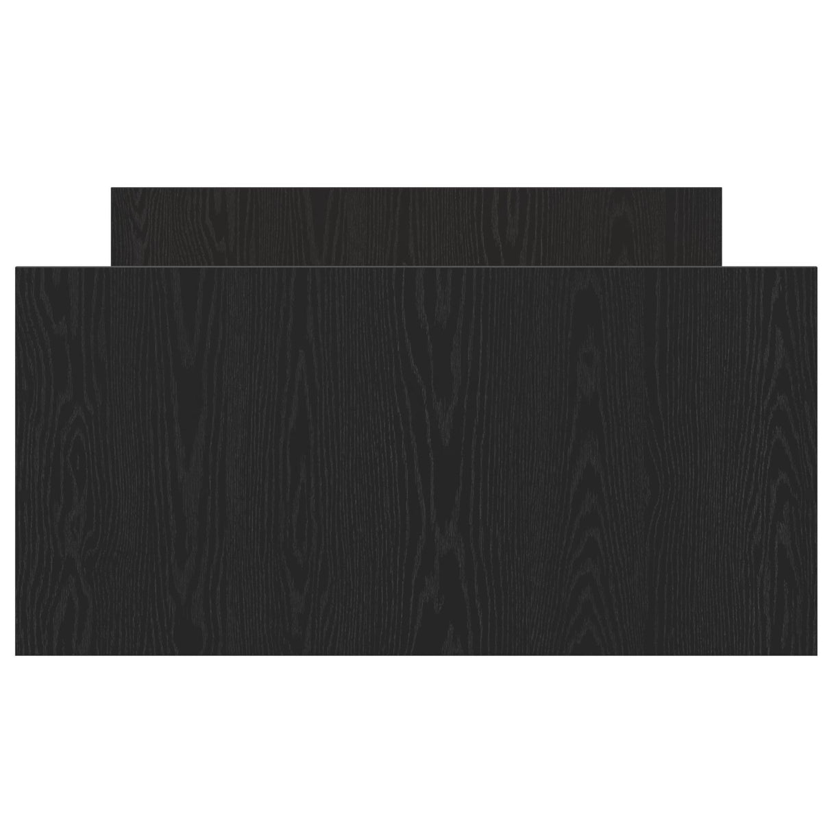 Bed Frame Without Mattress Black Oak 100X200 Cm Engineered Wood