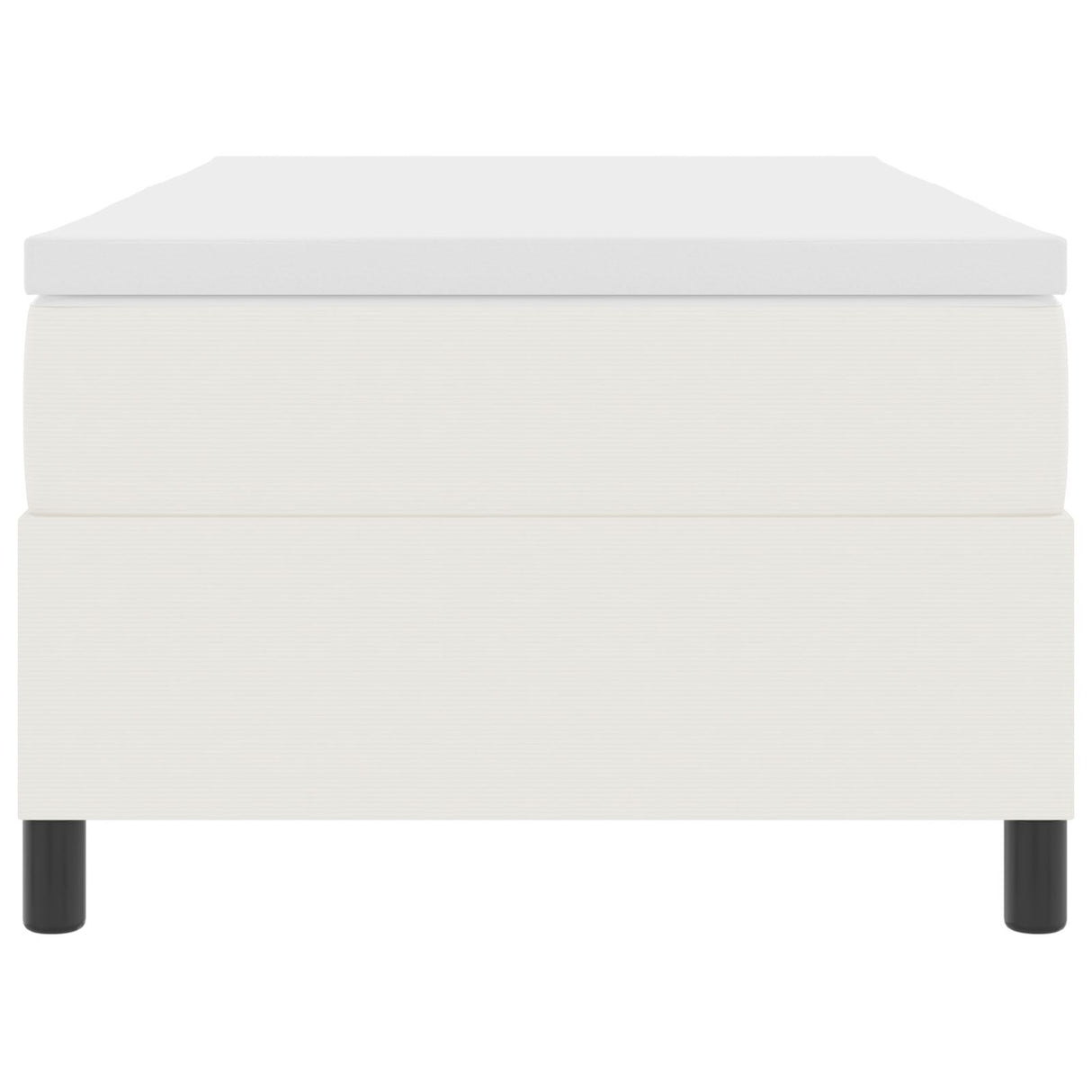 Box Spring Bed With Mattress Cream 80X200 Cm Corduroy Fabric