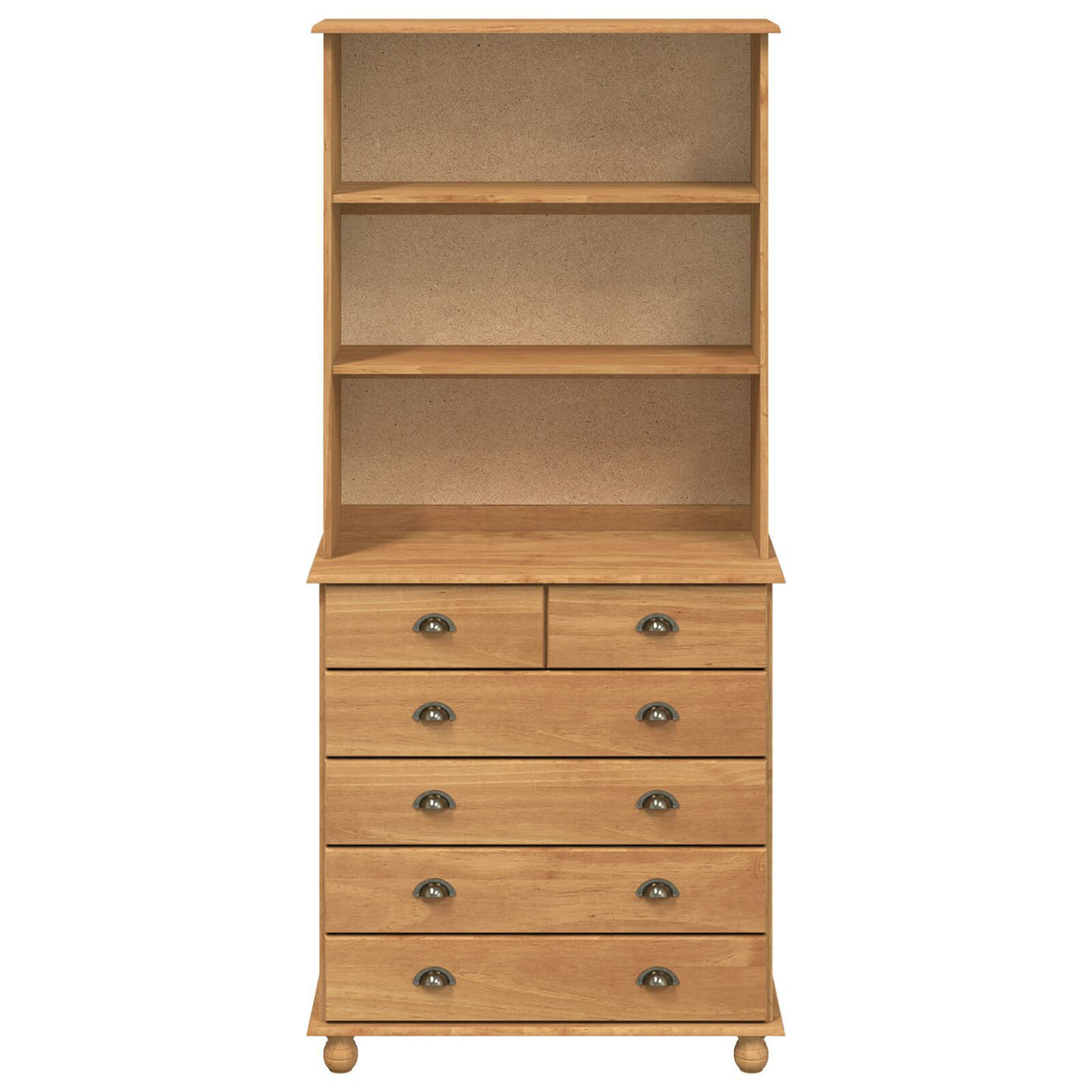 Hutch “Askim” Honey Brown 91X40X199.5 Cm Solid Wood Pine, Hutch "Askim" 91X30X104 Cm Solid Wood Pine, Chest Of Drawers "Askim" 91X40X95.5 Cm Solid Wood Pine