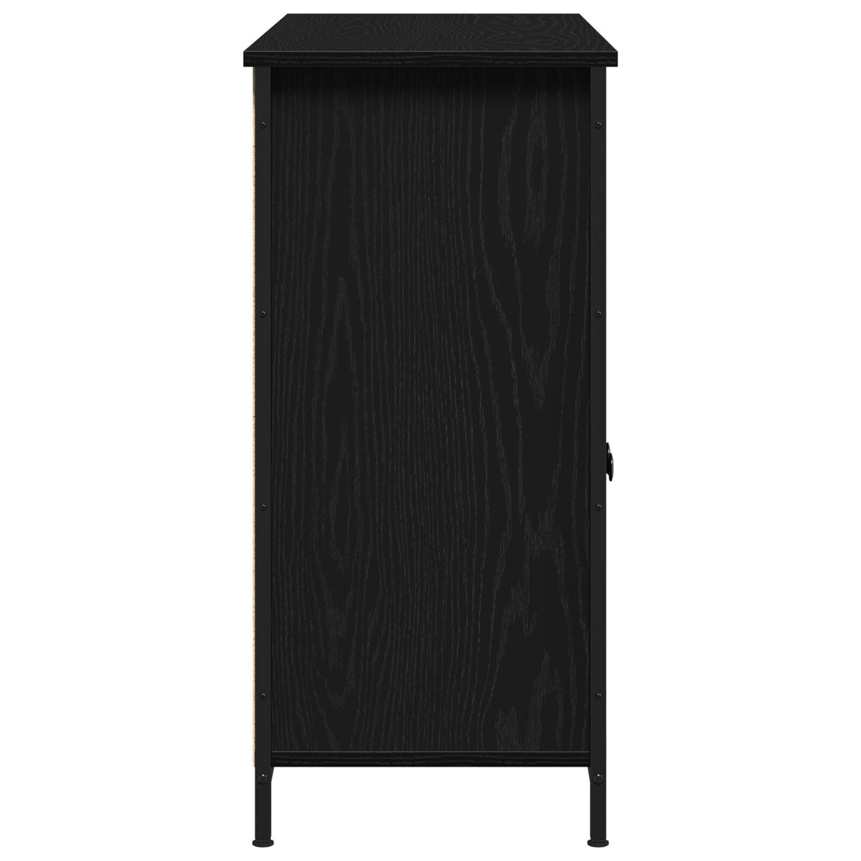 Sideboard Black Oak 100X35X75 Cm Engineered Wood