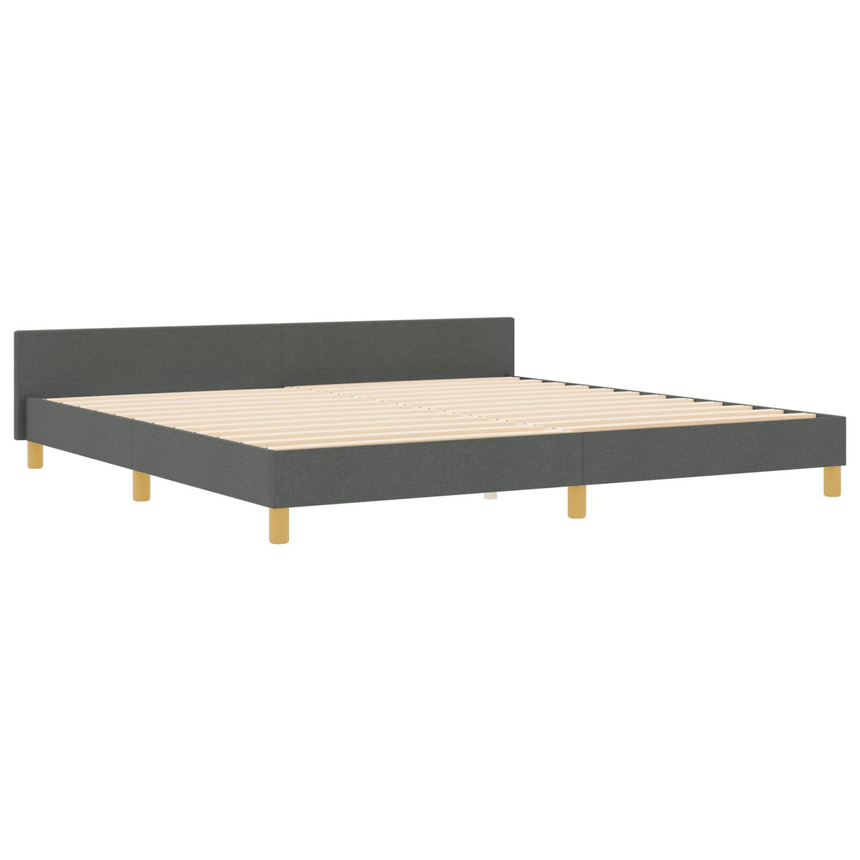 Dark Grey Fabric Bed Frame 200X200 Cm
