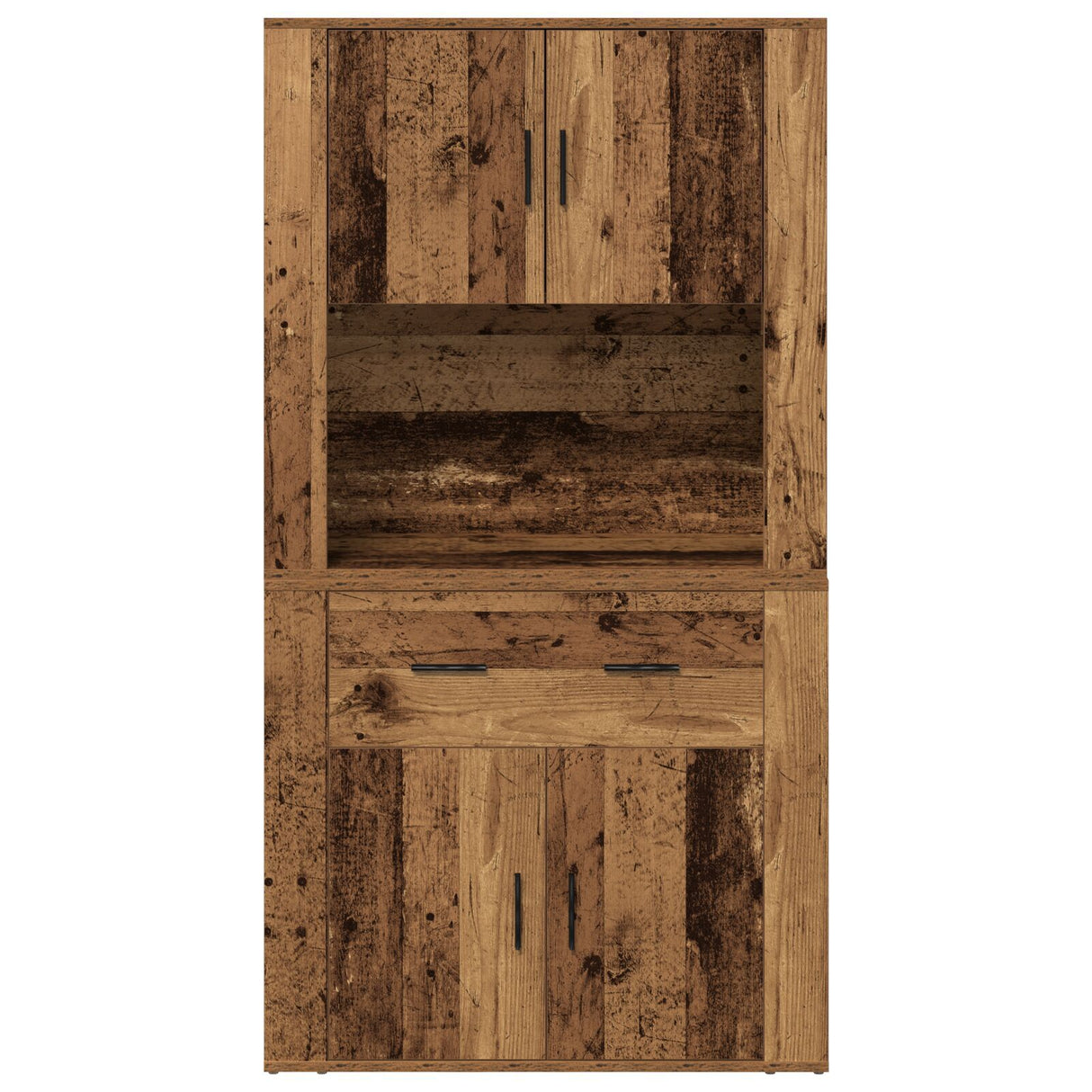 Highboard Old Wood 80X33X150 Cm Engineered Wood