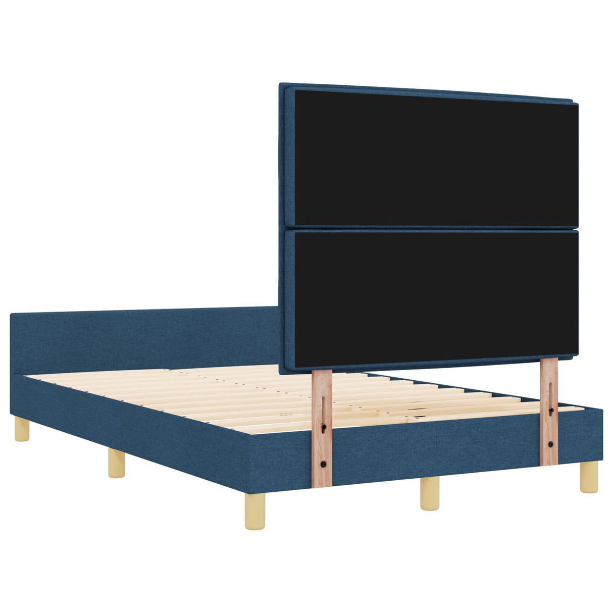 Blue Fabric Bed Frame 140X200 Cm
