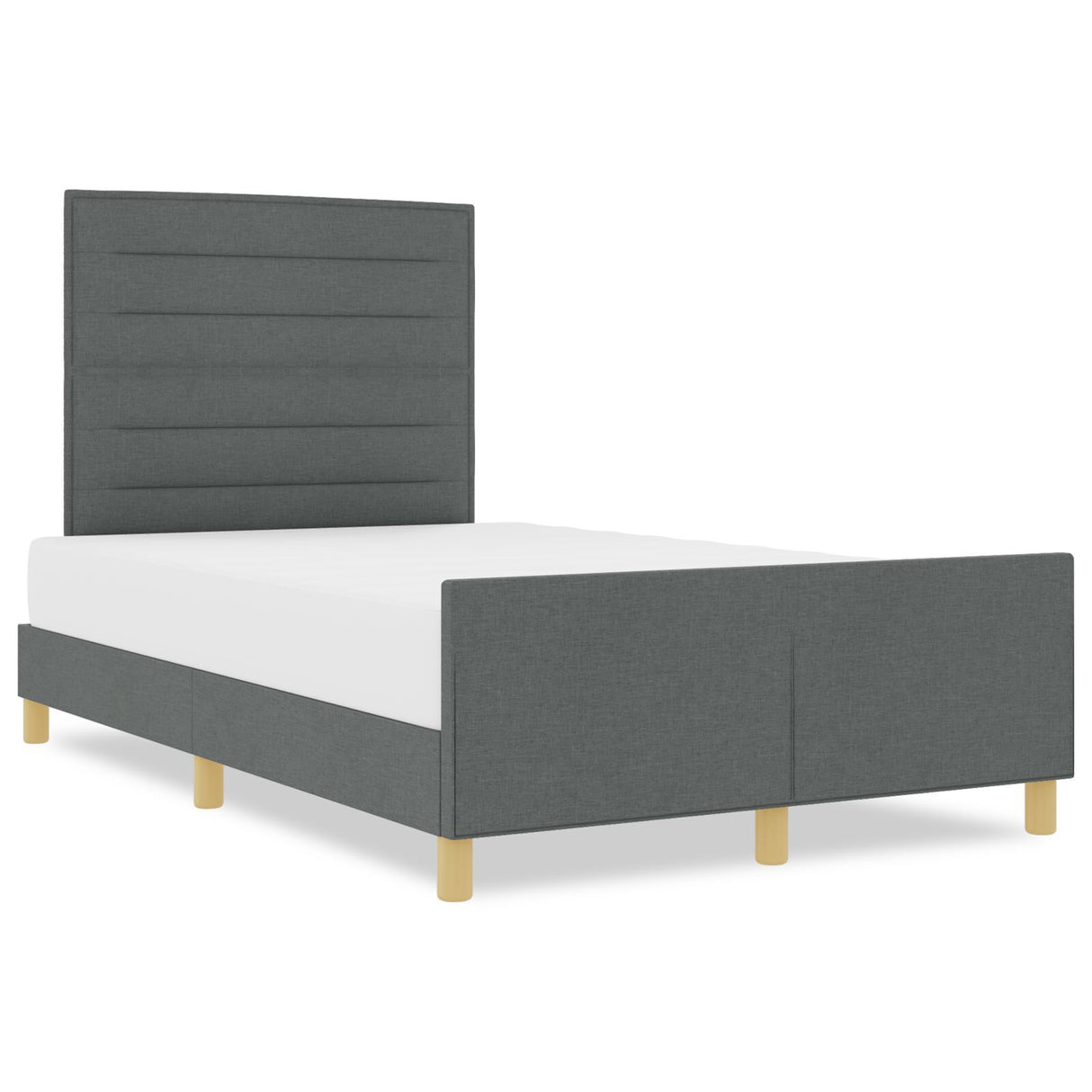 Bed Frame In Dark Grey, 160X200 Cm, Fabric