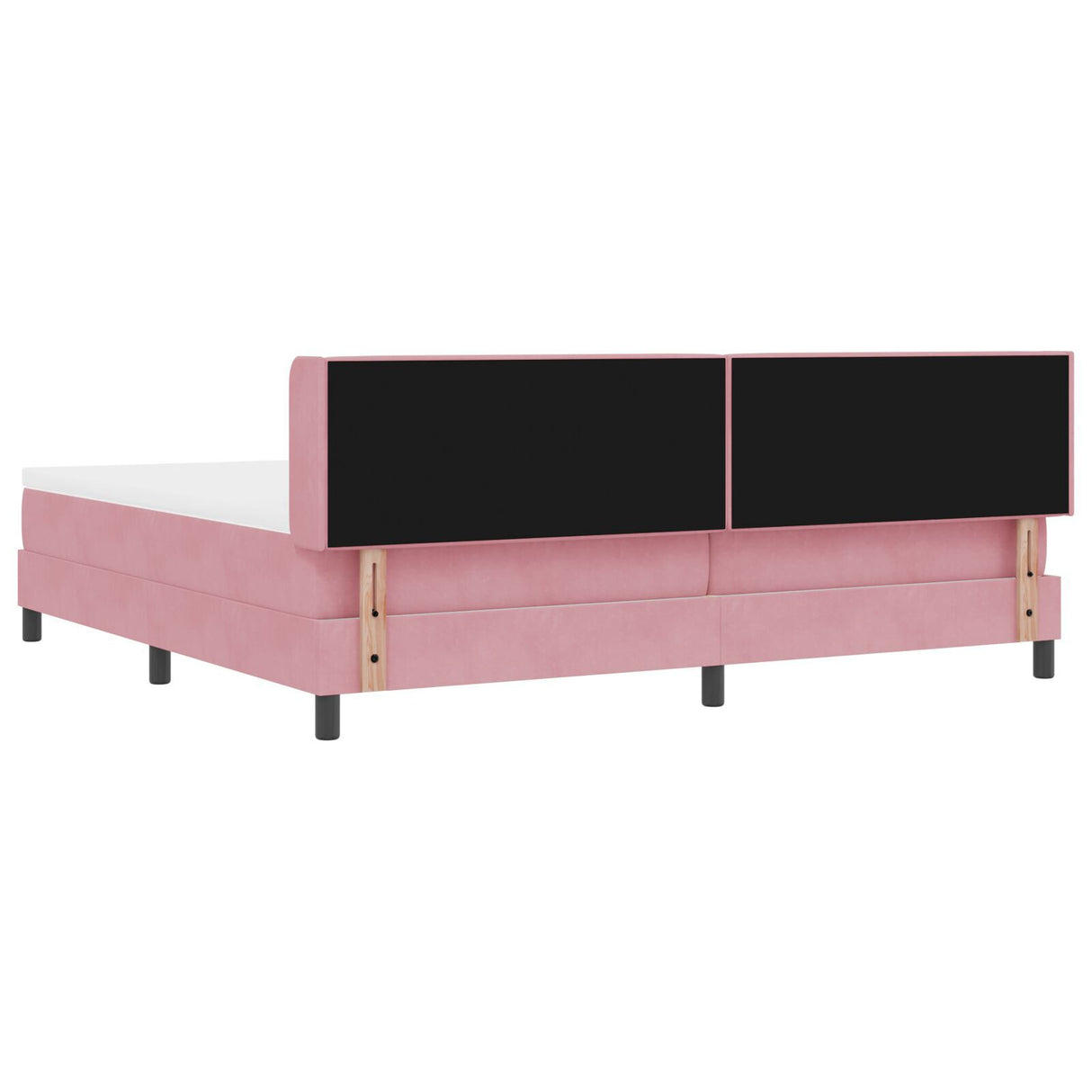 Box Spring Bed With Mattress Pink 200X200 Cm Velvet