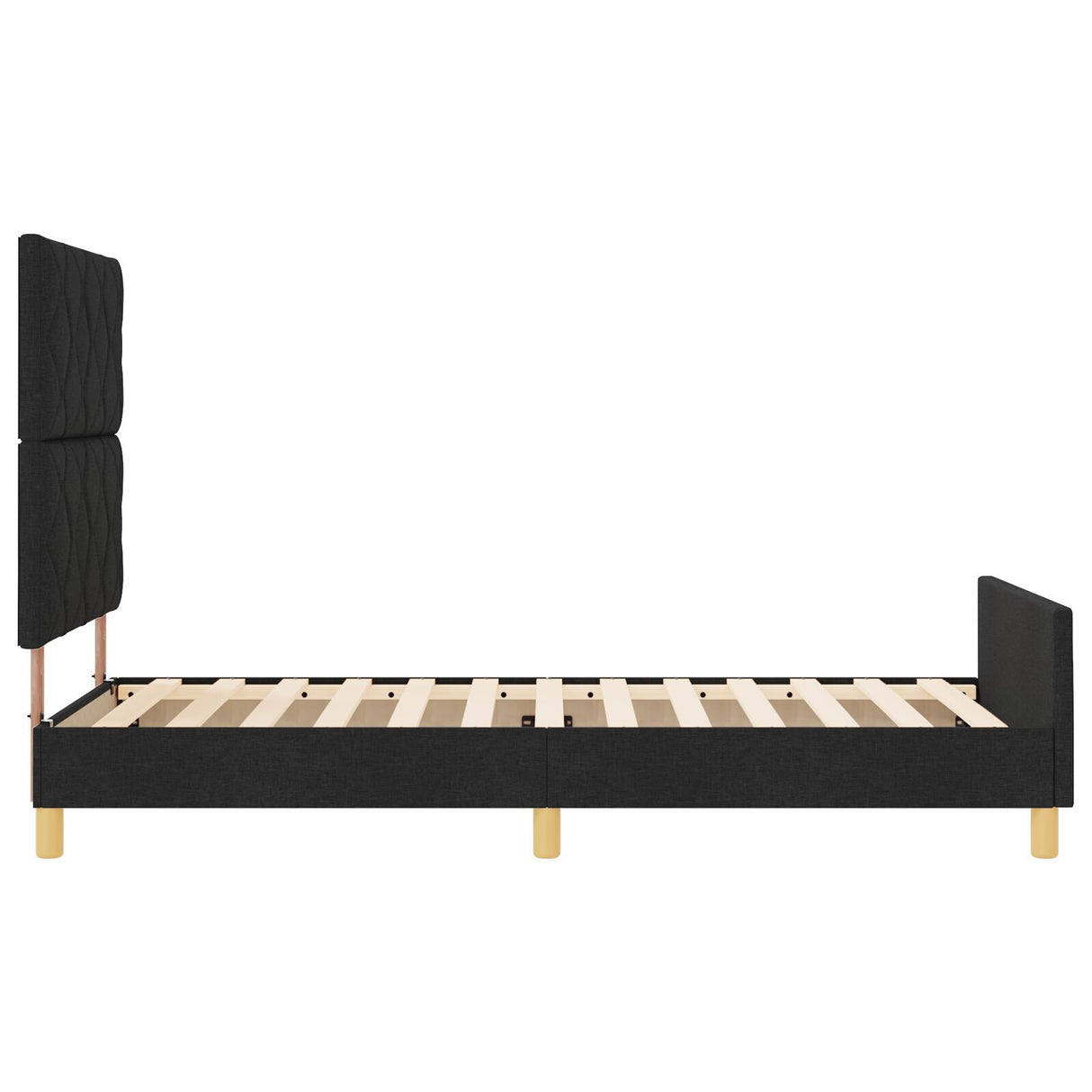 Bed Frame Black 90X190 Cm Fabric