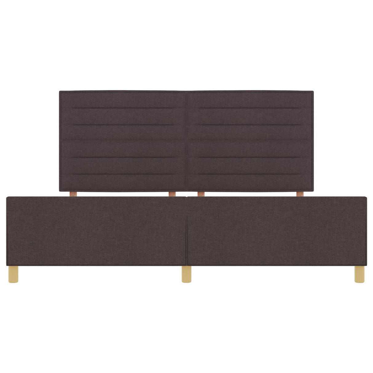 Bed Frame Dark Brown 200X200 Cm Fabric