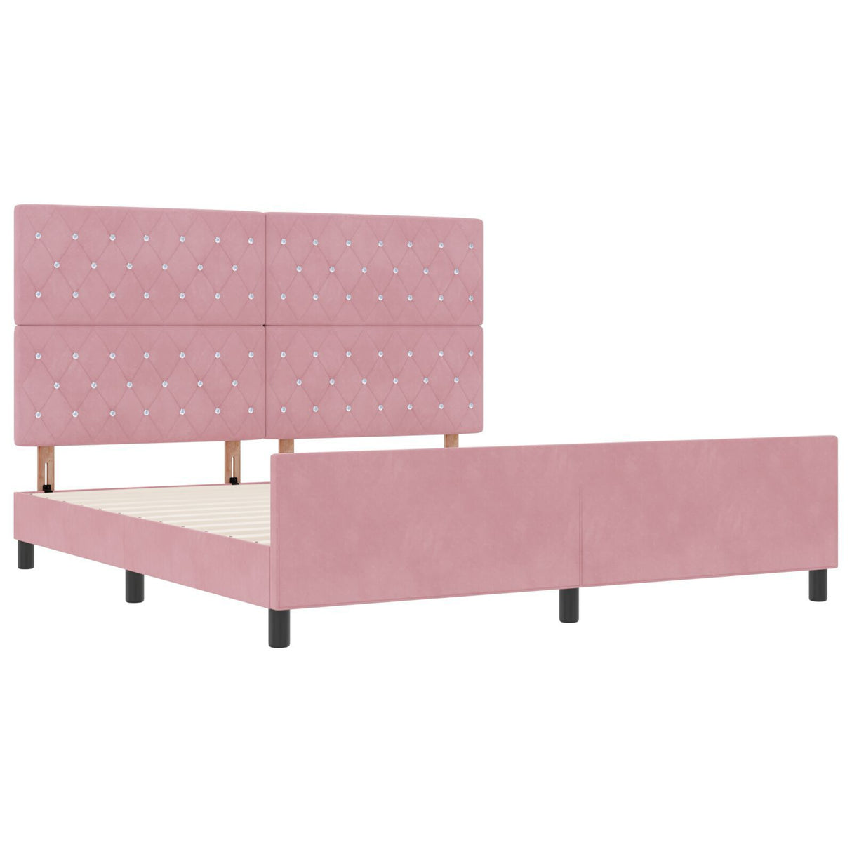 Bed Frame Pink 180X200 Cm Velvet