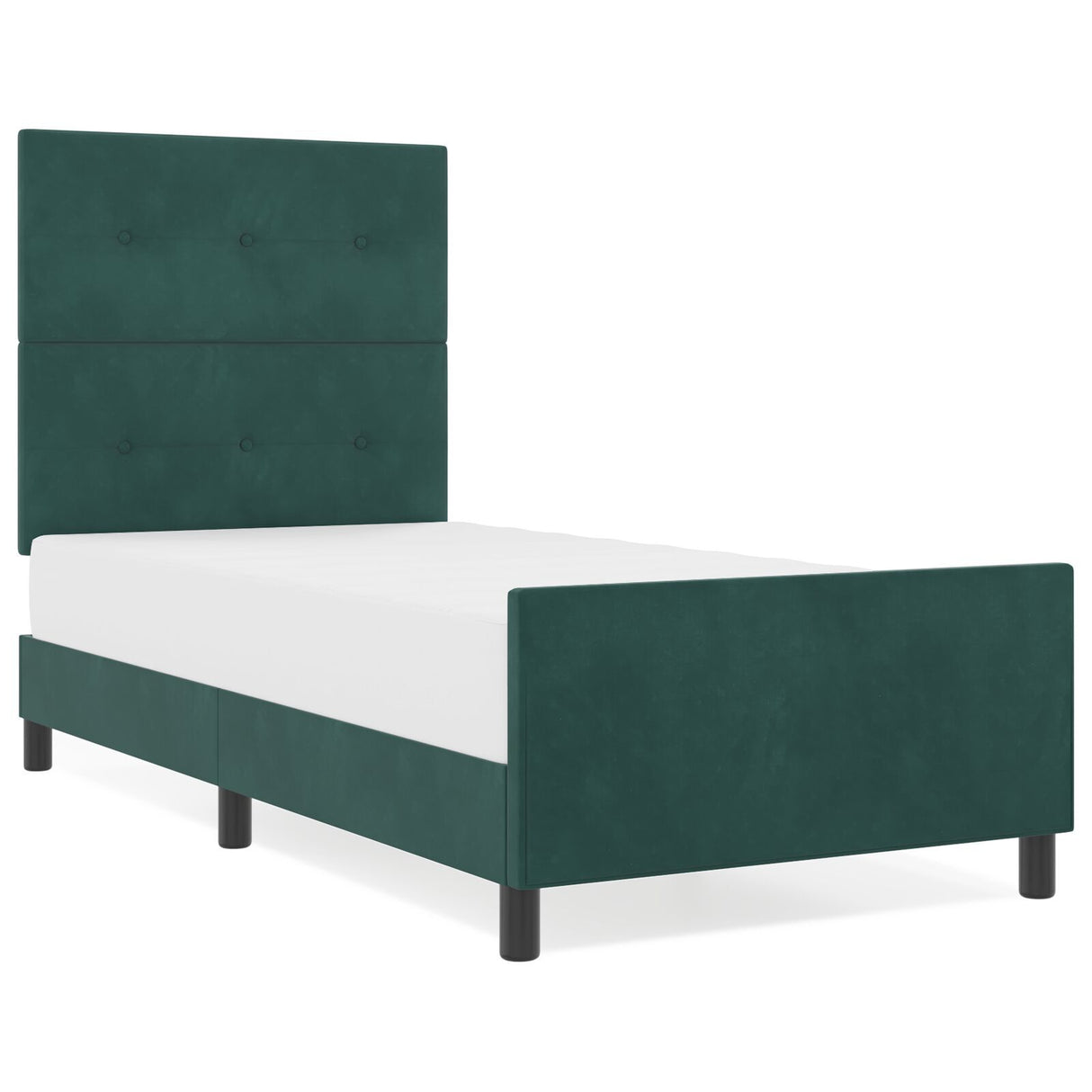 Dark Green Velvet Bed Frame 80X200 Cm