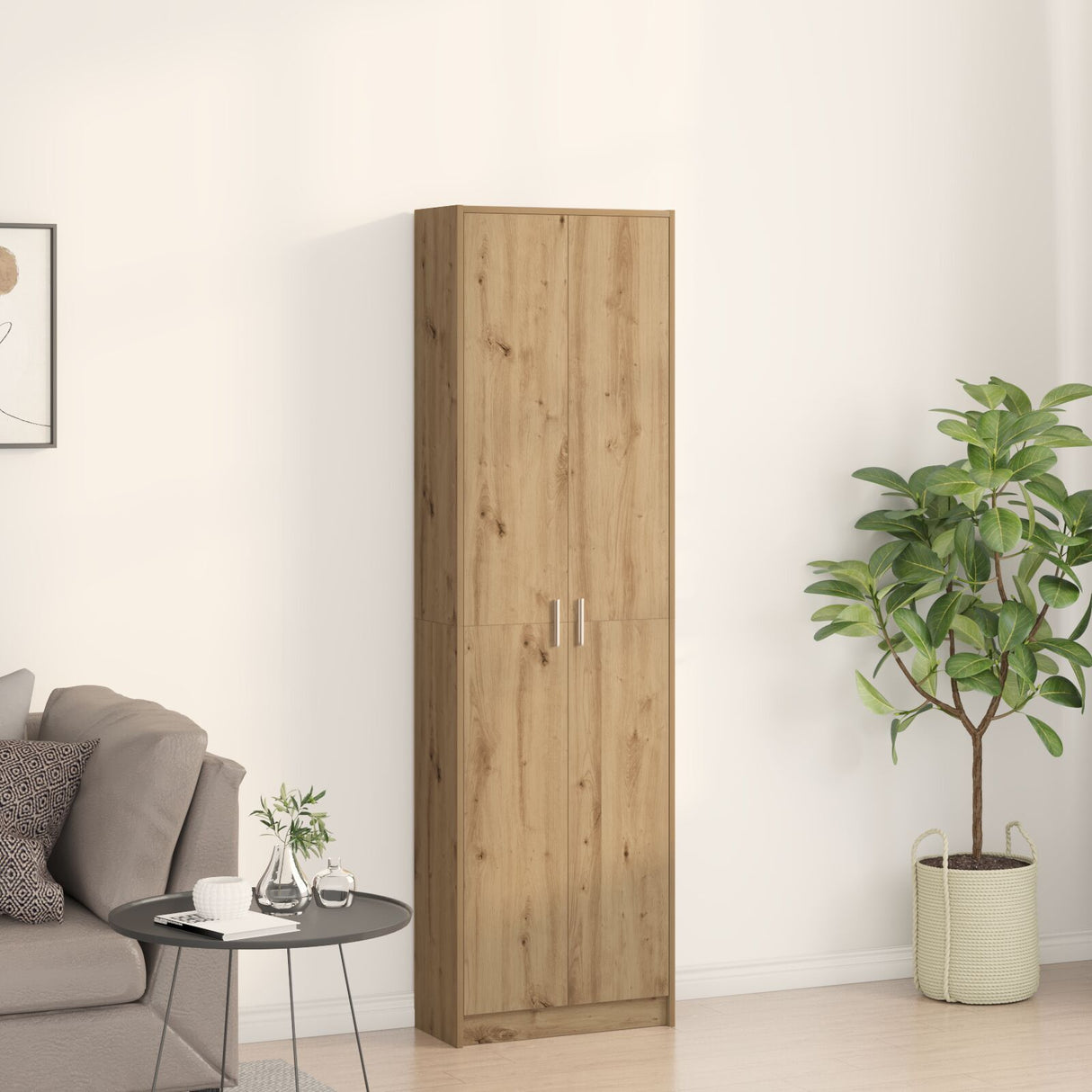Wardrobe Artisan Oak 55X25X189 Cm Engineered Wood