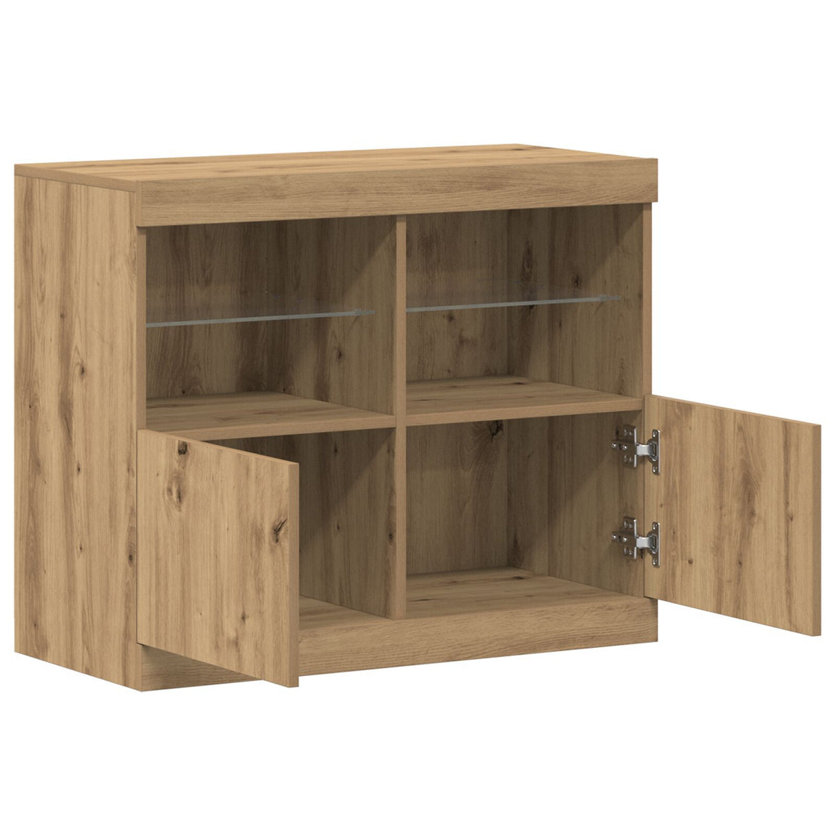 Sideboard With Led Lights Artisan Oak 81X37X67 Cm