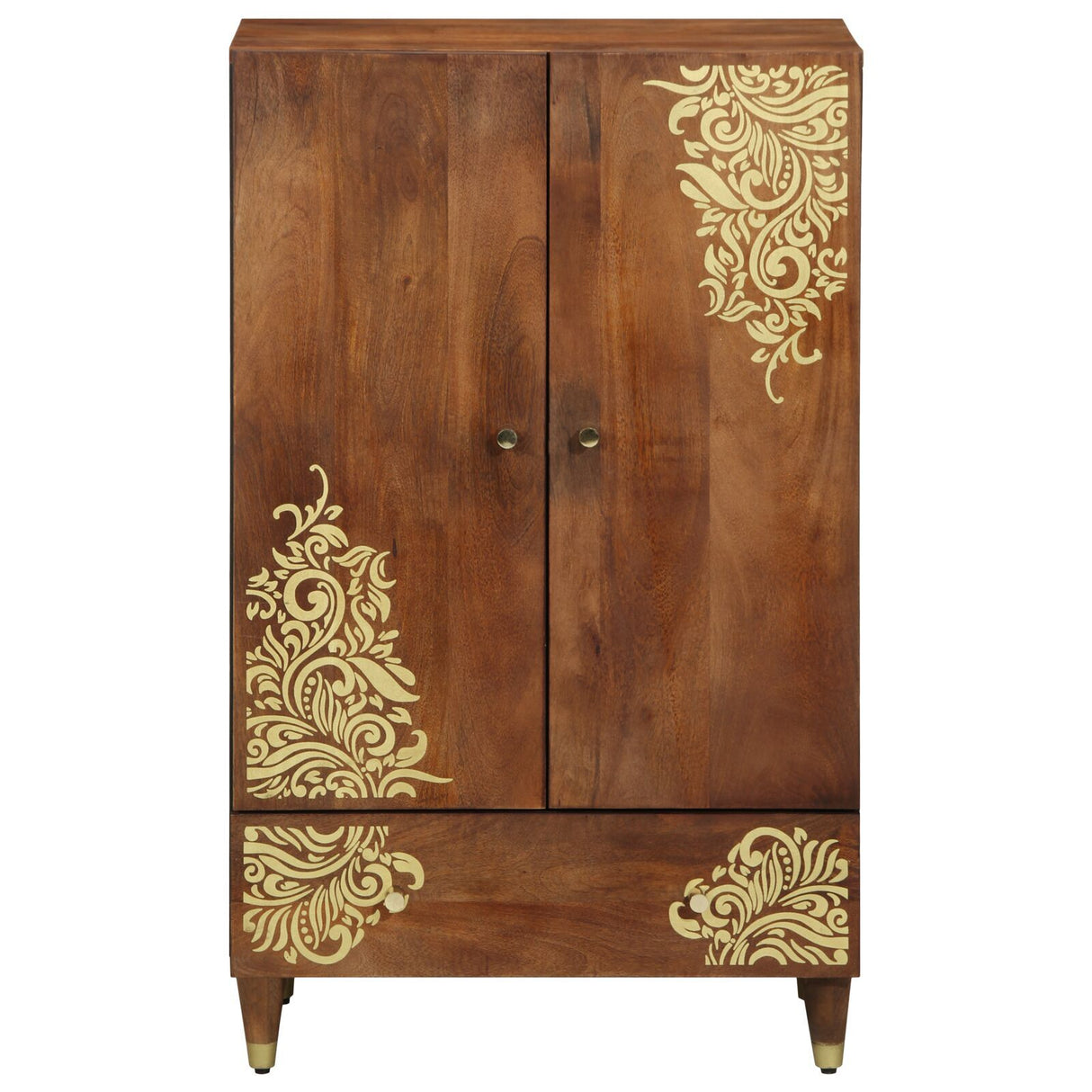 Highboard 60X33X100 Cm Solid Wood Mango