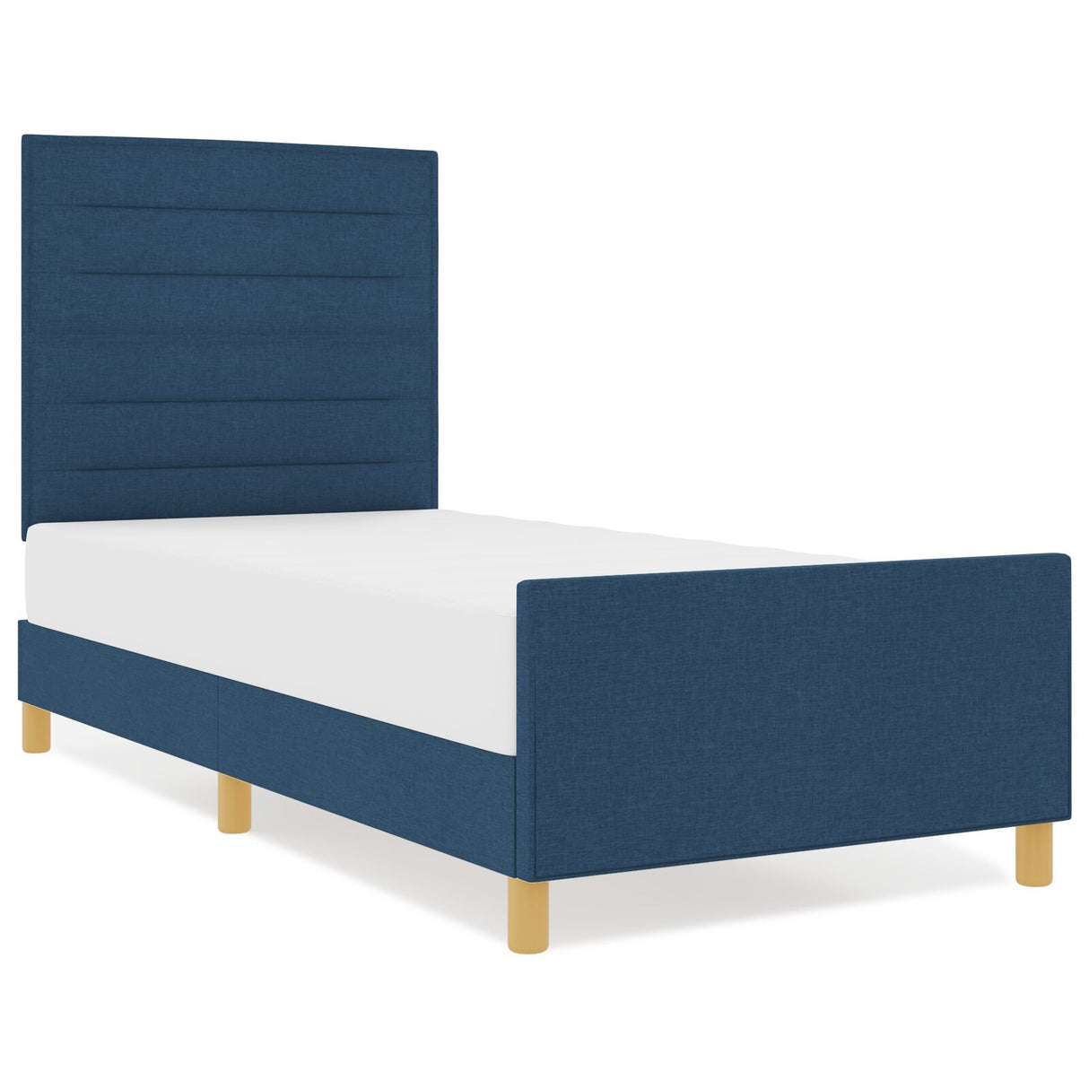 Blue Fabric Bed Frame 100X200 Cm