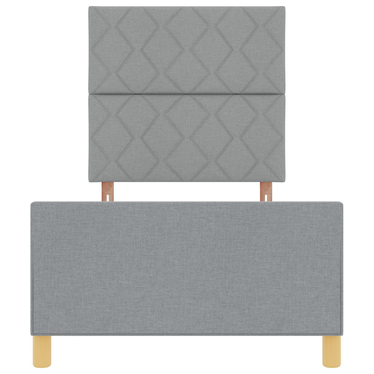 Bed Frame Light Grey 100X200 Cm Fabric