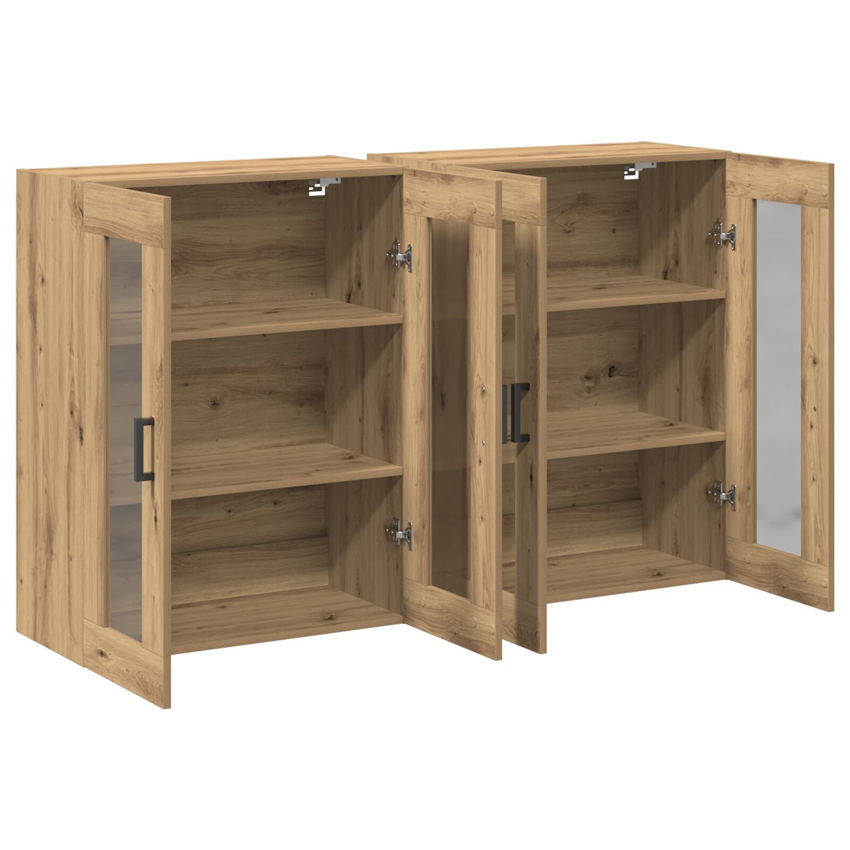 Wall Mounted Cabinets 2 Pcs Artisan Oak 69,5X34X90 Cm Engineered Wood