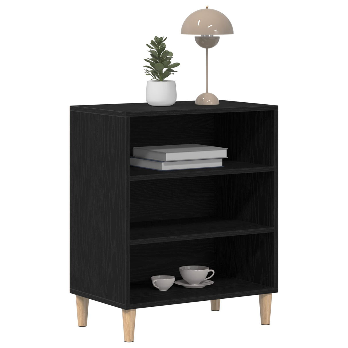 Black Oak Sideboard, 57X35X70 Cm, Made From Engineered Wood