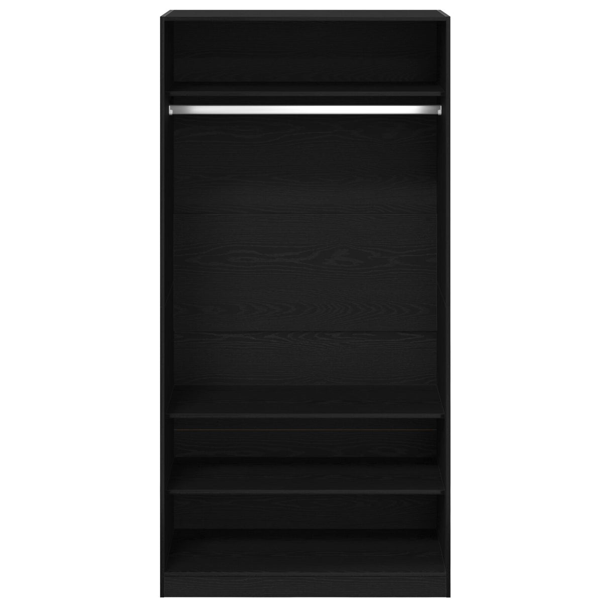 Black Oak Wardrobe 100X50X200 Cm - Made Of Engineered Wood