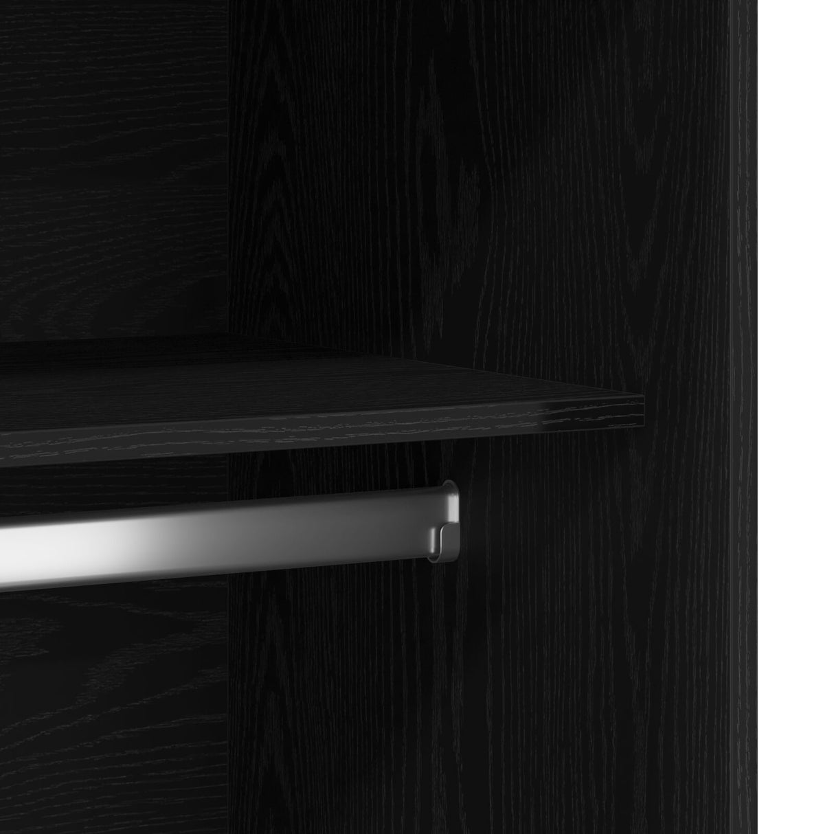 Black Oak Wardrobe 100X50X200 Cm - Made Of Engineered Wood