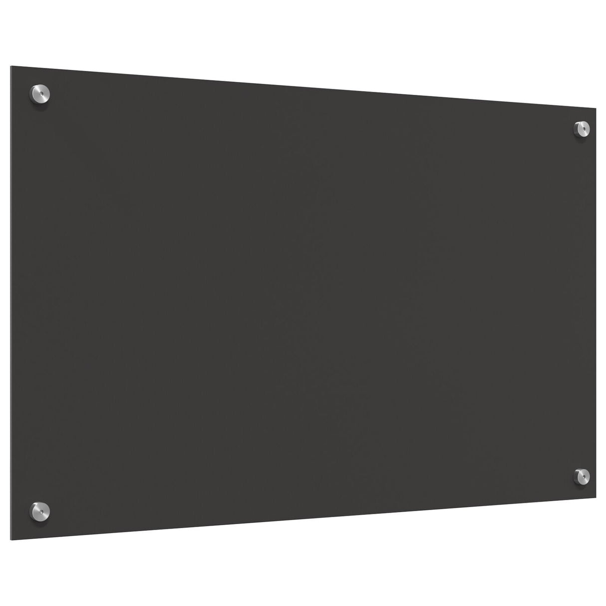 Dark Grey Kitchen Backsplash 80X50X0.6 Cm Tempered Glass