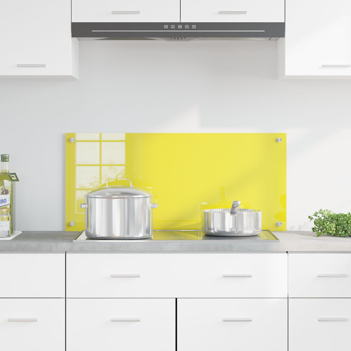 Kitchen Backsplash Yellow 90X40X0.6 Cm Tempered Glass
