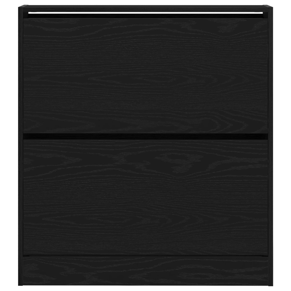 Shoe Cabinet With Flip Drawer Black Oak 80X21X87,5 Cm