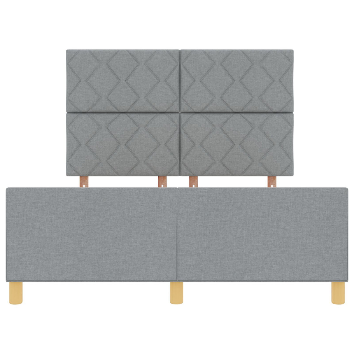 Bed Frame Light Grey 140X200 Cm Fabric