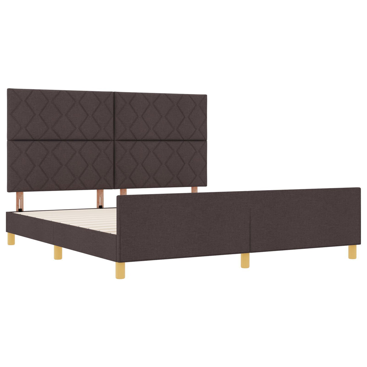 Bed Frame - Dark Brown, 180X200 Cm, Fabric