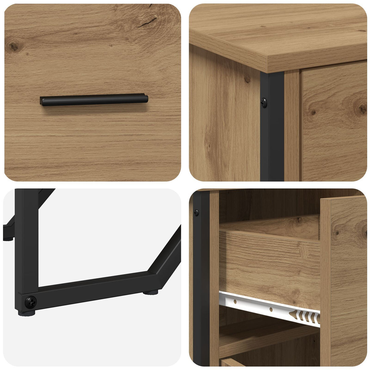 Sideboard Artisan Oak 97X32.5X74.5 Cm Engineered Wood