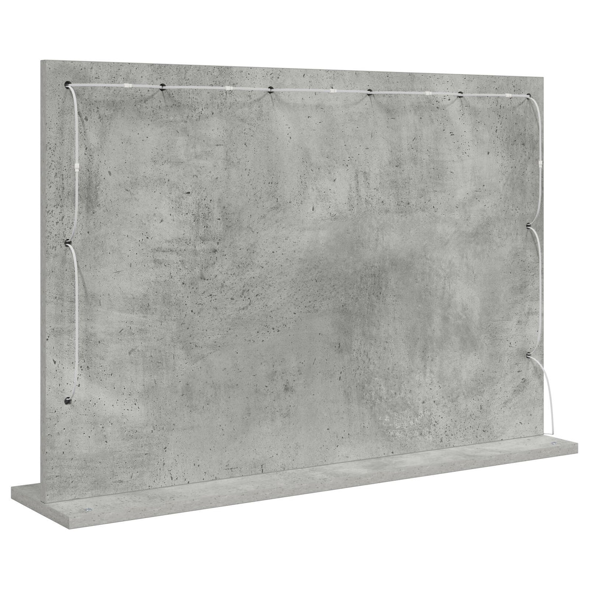 Vanity Mirror Concrete Grey Glass 80 X 55 X 18 Cm Mirror