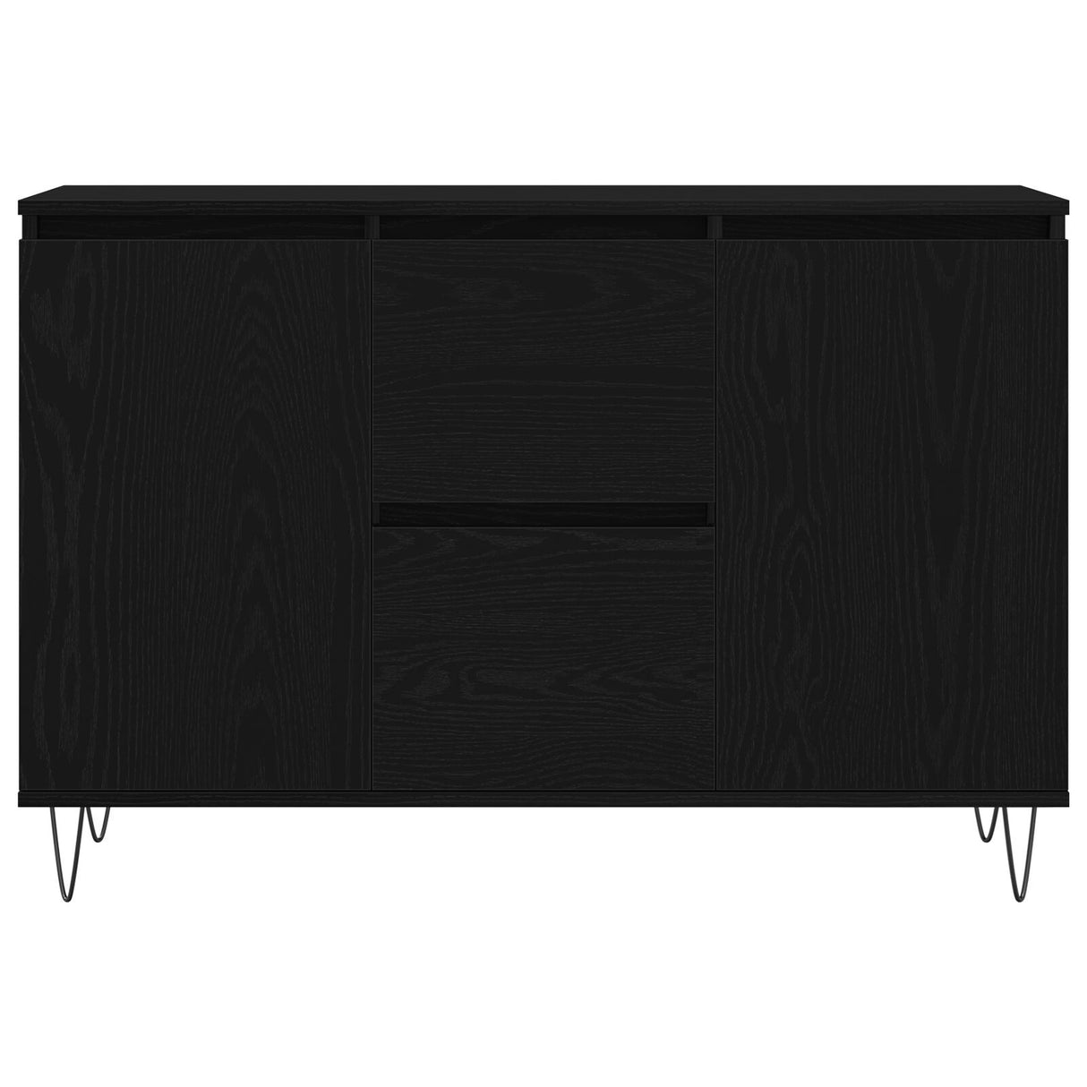 Sideboard Black Oak 101,5X35X70 Cm Engineered Wood