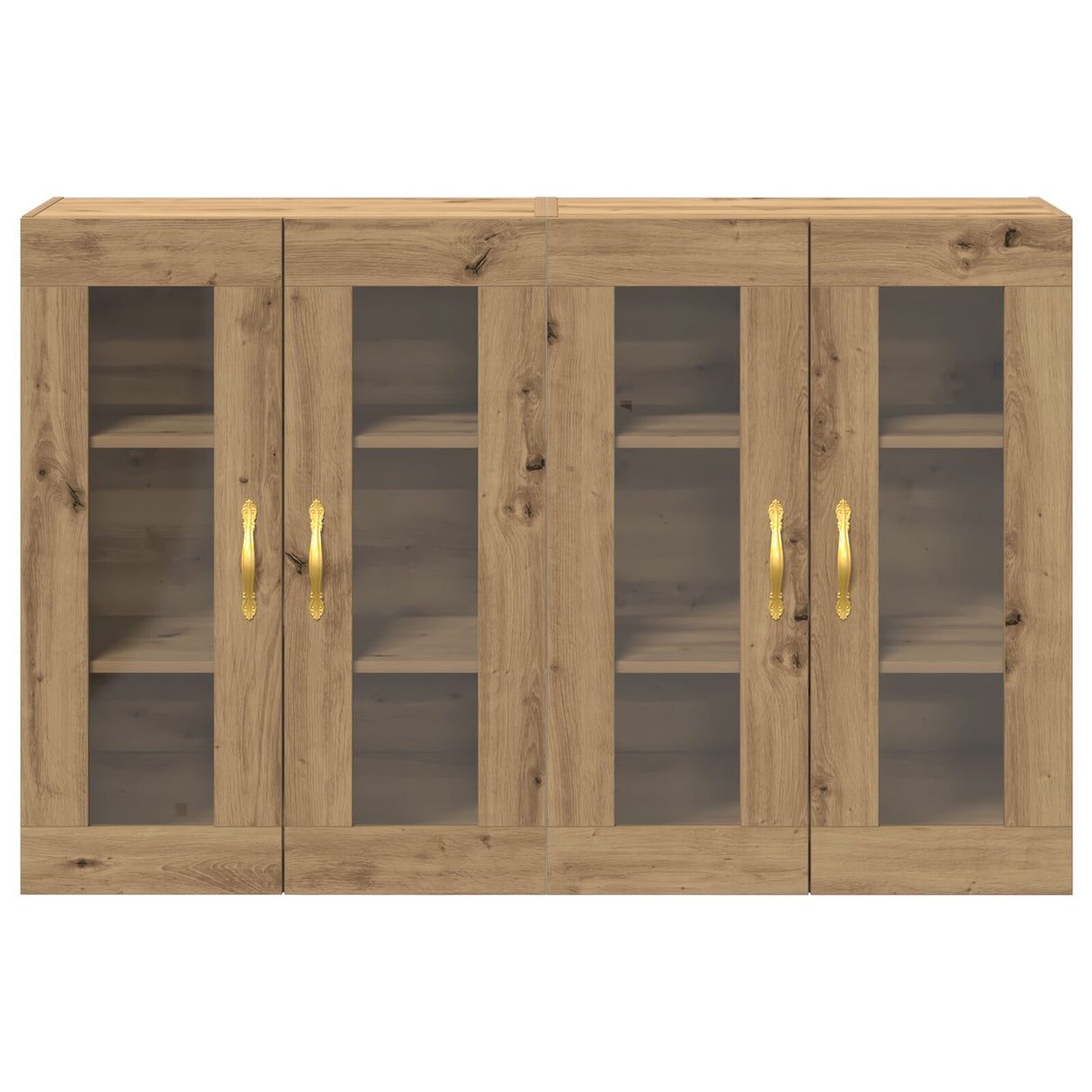 Wall Mounted Cabinets 2 Pcs Artisan Oak 69,5X34X90 Cm Engineered Wood