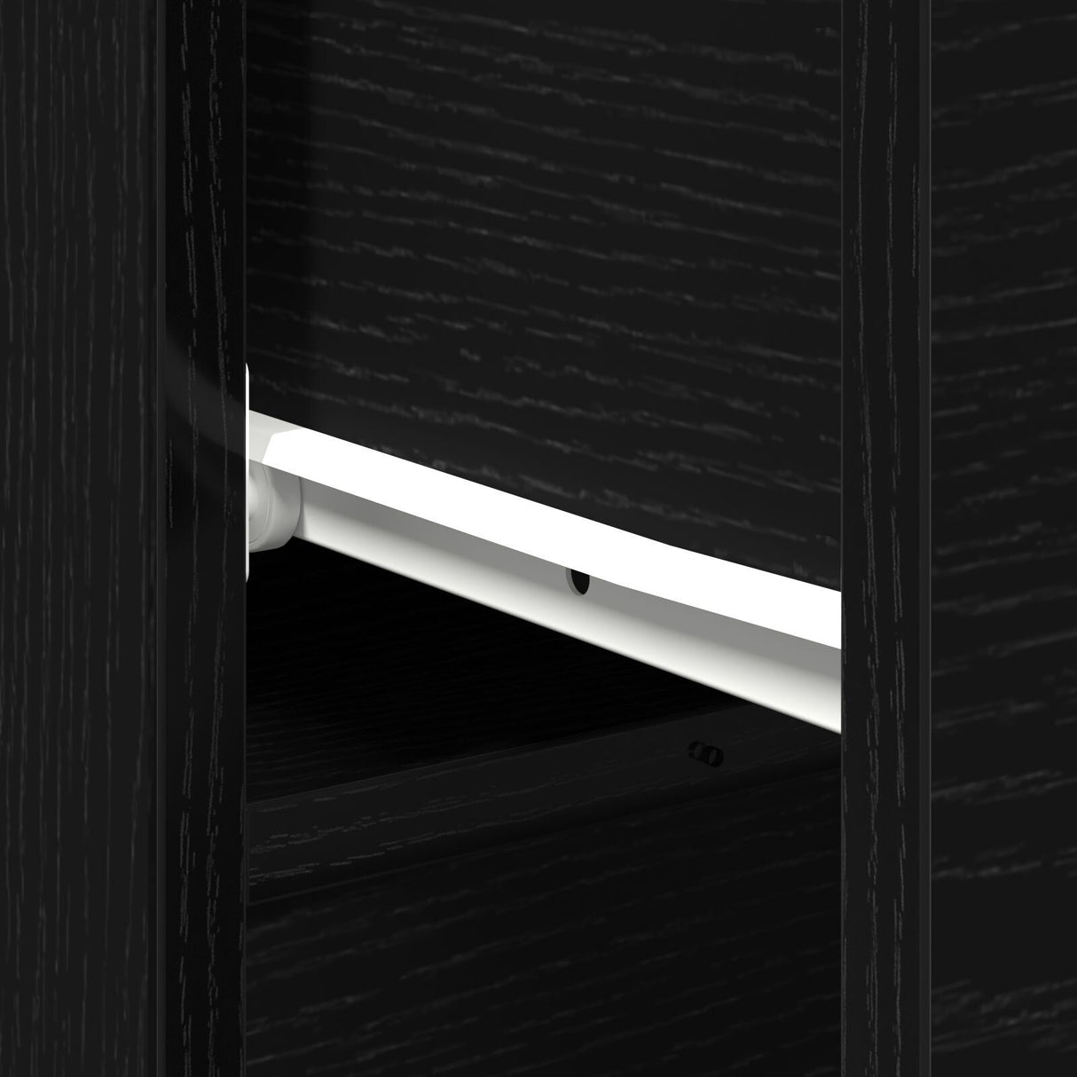 Black Oak Sideboard 30X30X70 Cm Mdf