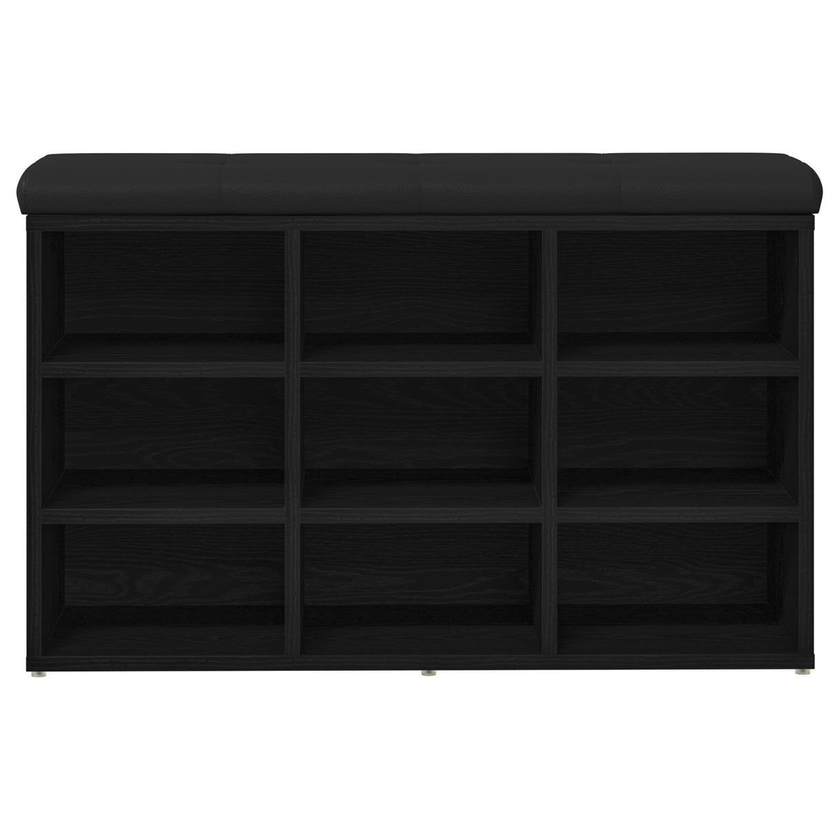 Storage Bench Black Oak 80X30X48 Cm Engineered Wood