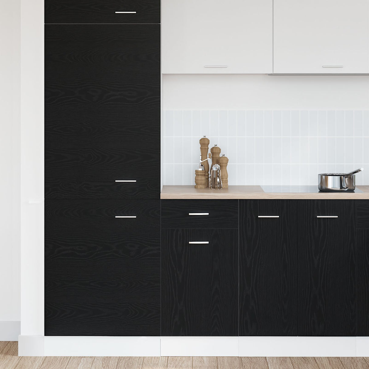 Drawer Bottom Cabinet - Black Oak, 40X46X81.5 Cm, Made Of Engineered Wood
